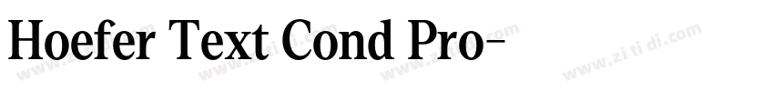 Hoefer Text Cond Pro字体转换